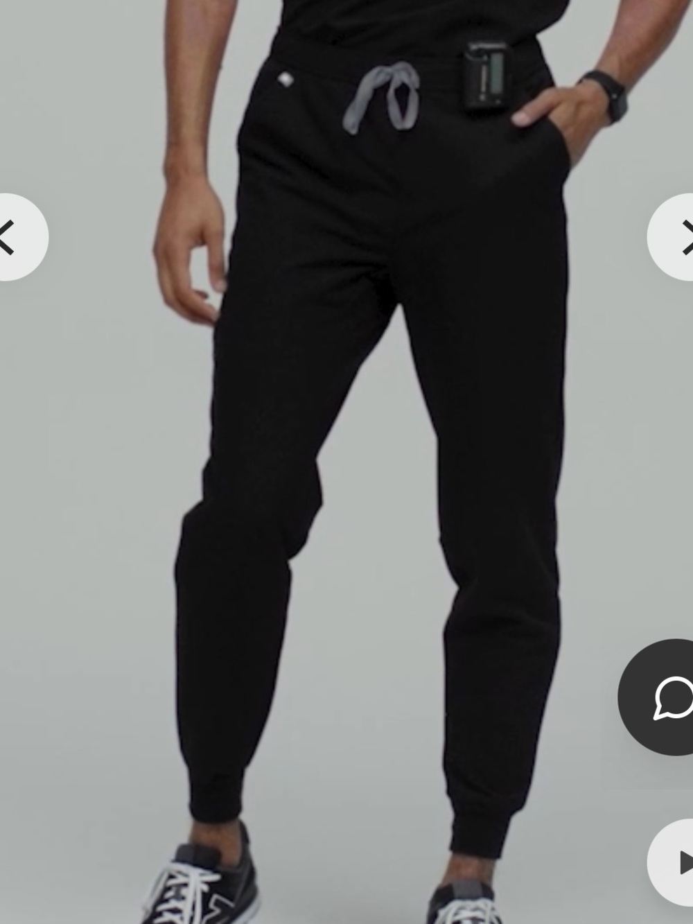 Figs Black Jogger Pants